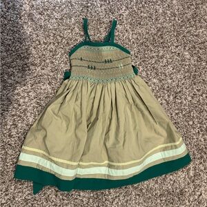 Well Dressed Wolf Birds on a Wire girls’ dress 2T green sleeveless